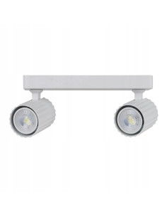 Nowoczesny Biały Spot Ścienny Tokio - Kompaktowe Oświetlenie LED GU10 do Biura i Domu, 2 Punkty Światła