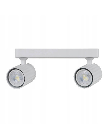 Nowoczesny Biały Spot Ścienny Tokio - Kompaktowe Oświetlenie LED GU10 do Biura i Domu, 2 Punkty Światła