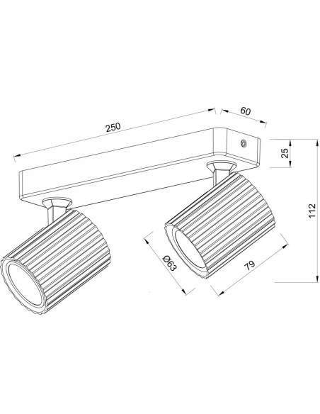 Nowoczesny Biały Spot Ścienny Tokio - Kompaktowe Oświetlenie LED GU10 do Biura i Domu, 2 Punkty Światła