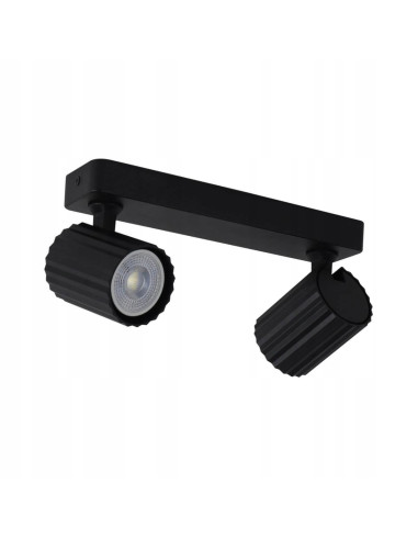 Lampa sufitowa Tokio z regulacją, dwupłomienna, czarna metalowa, GU10 – elegancka i funkcjonalna do każdego wnętrza