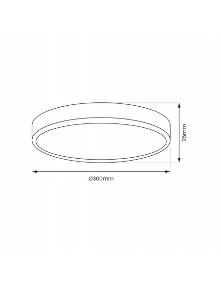 Plafon LED MAQ 24W okrągły z czarnym rantem, regulowana barwa światła, nowoczesny do korytarza i salonu 30 cm