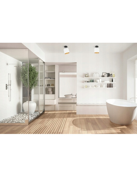 Lampa sufitowa MEDIOLAN z metalową konstrukcją i eleganckim abażurem - stylowe oświetlenie do nowoczesnych wnętrz.