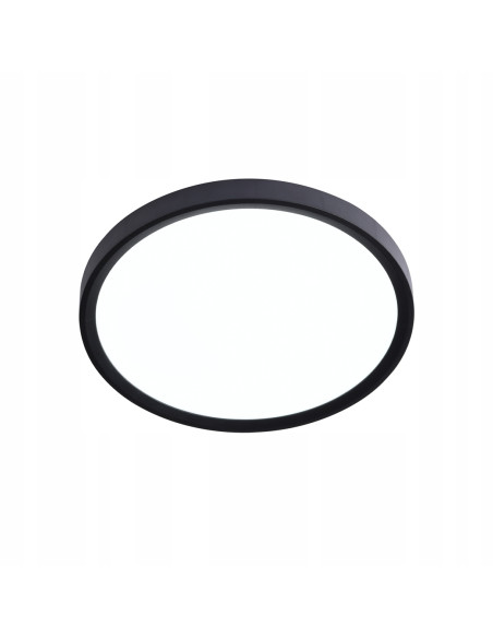 Plafon LED MAQ 24W okrągły z czarnym rantem, regulowana barwa światła, nowoczesny do korytarza i salonu 30 cm