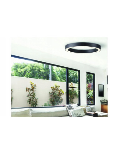 Plafon MARCO TOP 40 LED złoty - eleganckie oświetlenie sufitowe 30W, ciepła barwa 3000K, nowoczesny design do biura i domu.