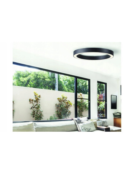 Plafon MARCO TOP 40 LED złoty - eleganckie oświetlenie sufitowe 30W, ciepła barwa 3000K, nowoczesny design do biura i domu.