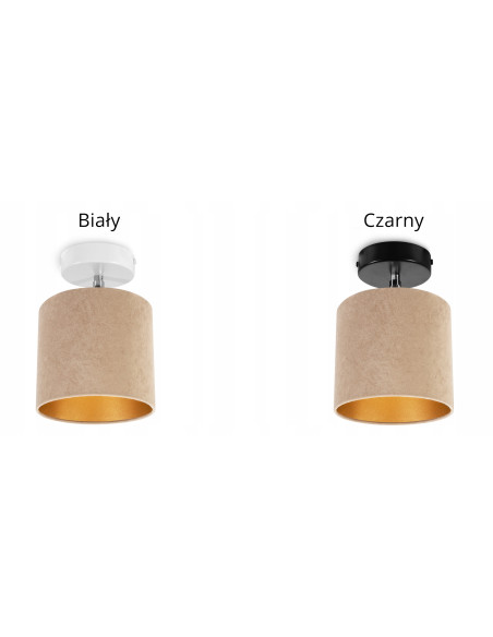 Lampa sufitowa Mediolan z regulacją światła - elegancki plafon w białym lub czarnym wykończeniu, stylowe oświetlenie do wnętrz