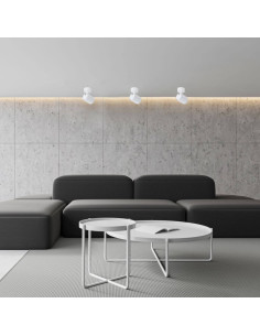 Elegancki spot ścienny Tokio z regulacją kąta, biały metal - nowoczesne oświetlenie do wnętrz. 2