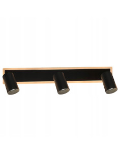 Kinkiet Parma 3 z reflektorami LED, regulowane światło, czarny i złoty - nowoczesne oświetlenie ścienne 2