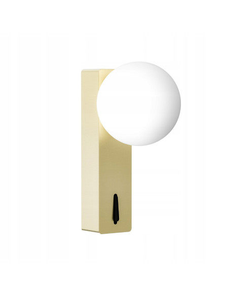 Kinkiet Boletta Parette w Starym Złocie - Minimalistyczna Lampa Ścienna G9 do Nowoczesnych Wnętrz