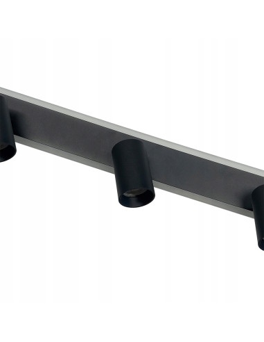 Kinkiet Parma 3 z reflektorami LED, regulowane światło, czarny i złoty - nowoczesne oświetlenie ścienne