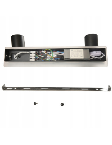 Reflektor sufitowy LED Parma 2 z czarnego metalu - nowoczesne oświetlenie z regulacją barwy światła do biura i gabinetu