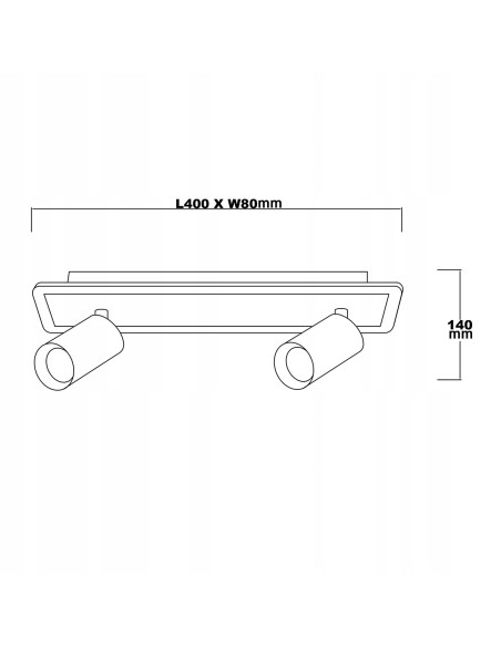 Reflektor sufitowy Parma 2 z regulowanymi punktami świetlnymi GU10 w białym i złotym wykończeniu do nowoczesnych wnętrz