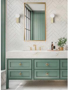 Kinkiet Boletta Parette w Złotym - Nowoczesne Oświetlenie Minimalistyczne IP44 do Wnętrz Eleganckich 2