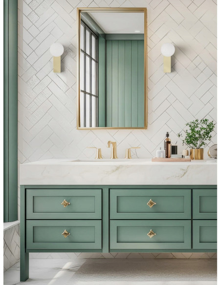 Kinkiet Boletta Parette w Złotym - Nowoczesne Oświetlenie Minimalistyczne IP44 do Wnętrz Eleganckich