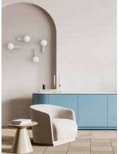 Kinkiet Boletta Parette Nero Switch – Nowoczesna lampa ścienna z mlecznym kloszem do eleganckich wnętrz 2