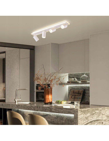 Lampa sufitowa elegancka Parma LED - nowoczesne oświetlenie do kuchni, jadalni i salonu z pilotem i zmienną barwą światła