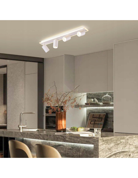 Lampa sufitowa elegancka Parma LED - nowoczesne oświetlenie do kuchni, jadalni i salonu z pilotem i zmienną barwą światła