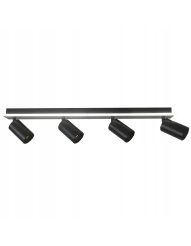 Reflektor sufitowy Parma 4-punktowy LED w czerni – nowoczesne oświetlenie do przedpokoju