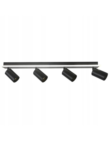 Reflektor sufitowy Parma 4-punktowy LED w czerni – nowoczesne oświetlenie do przedpokoju