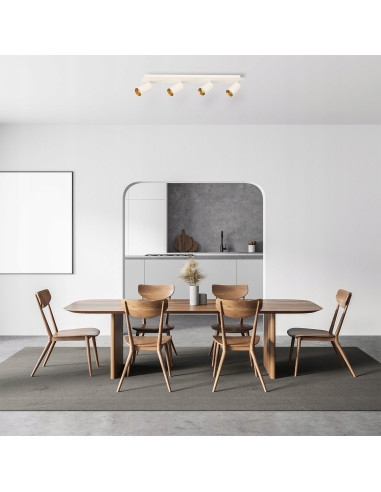 Lampa sufitowa elegancka Parma LED - nowoczesne oświetlenie do kuchni, jadalni i salonu z pilotem i zmienną barwą światła