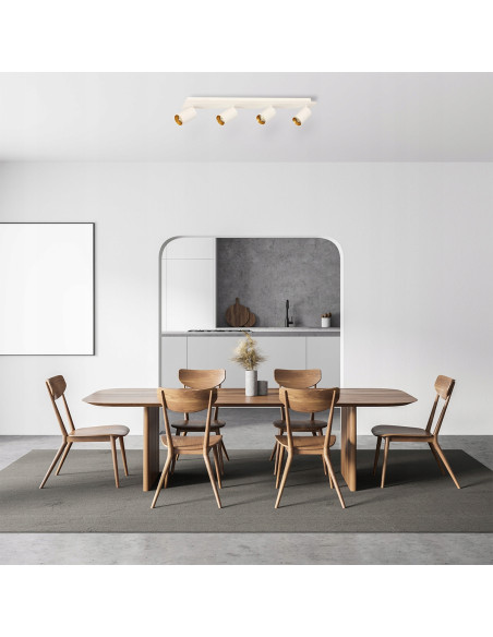 Lampa sufitowa elegancka Parma LED - nowoczesne oświetlenie do kuchni, jadalni i salonu z pilotem i zmienną barwą światła