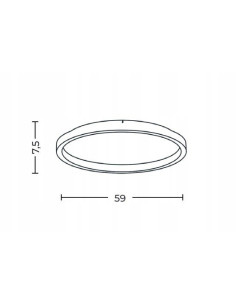 Plafon LED KRYPTON TOP 60 cm czarny - nowoczesne oświetlenie z regulacją barwy świtała do sypialni 2