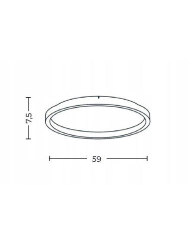Plafon LED KRYPTON TOP 60 cm czarny - nowoczesne oświetlenie z regulacją barwy świtała do sypialni
