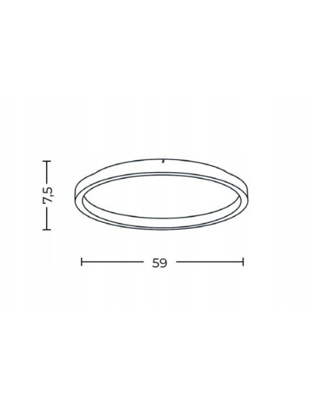 Plafon LED KRYPTON TOP 60 cm czarny - nowoczesne oświetlenie z regulacją barwy świtała do sypialni