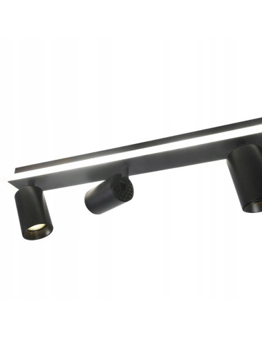 Reflektor sufitowy Parma 4-punktowy LED w czerni – nowoczesne oświetlenie do przedpokoju