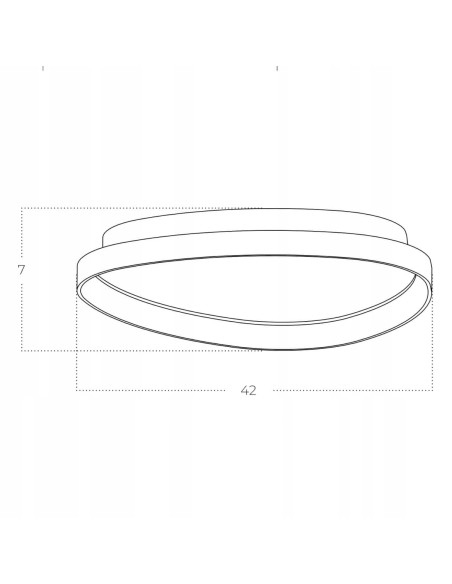 Plafon LED AMANDA TOP 40 cm - Biały, nowoczesny trójkąt z regulacją barwy światła, marka AZzardo