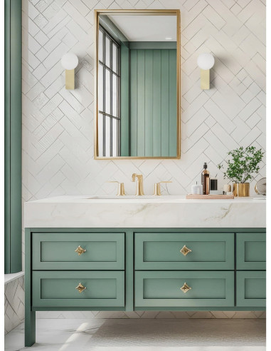 Kinkiet Boletta Perette Nero IP44 – nowoczesna lampa ścienna do łazienki i sypialni w eleganckim designie.