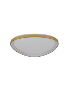 Plafon LED AMANDA TOP w złocie, ściemnialny, nowoczesny do kuchni i korytarzy - eleganckie oświetlenie zintegrowane.