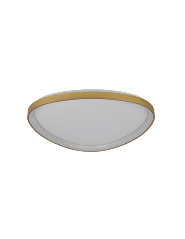 Plafon LED AMANDA TOP w złocie, ściemnialny, nowoczesny do kuchni i korytarzy - eleganckie oświetlenie zintegrowane.