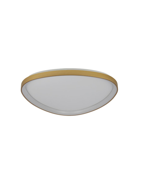 Plafon LED AMANDA TOP w złocie, ściemnialny, nowoczesny do kuchni i korytarzy - eleganckie oświetlenie zintegrowane.