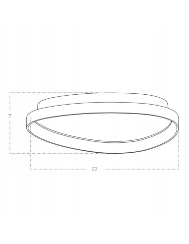 Plafon LED AMANDA TOP 60 CCT - nowoczesny trójkątny plafon z regulacją barwy światła do eleganckich wnętrz