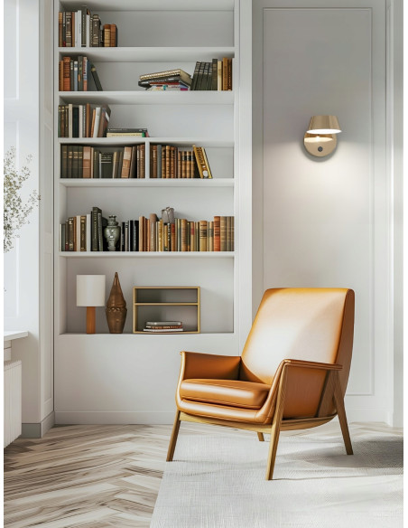 Lampa LED Timo Parette Toupe CCT - nowoczesne oświetlenie w beżowej oprawie do sypialni i wnętrz.