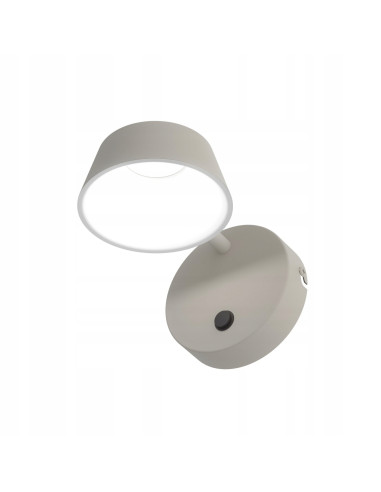 Lampa LED Timo Parette Toupe CCT - nowoczesne oświetlenie w beżowej oprawie do sypialni i wnętrz.