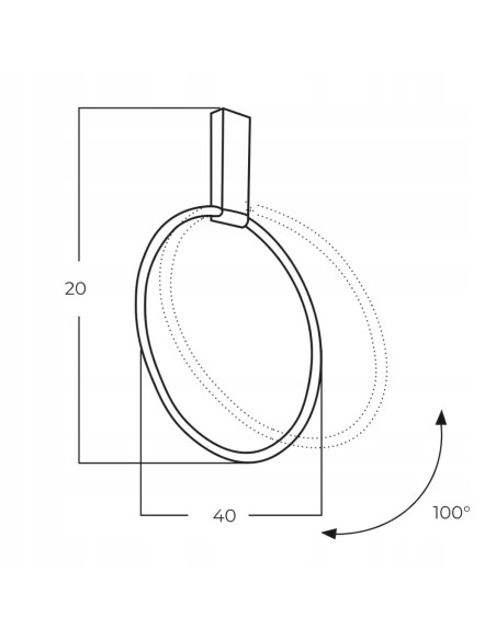 Plafon LED VINCENT 40 z regulacją, złoty, nowoczesny, styl glamour, moc 32W, zmienna barwa światła, idealny do salonu.