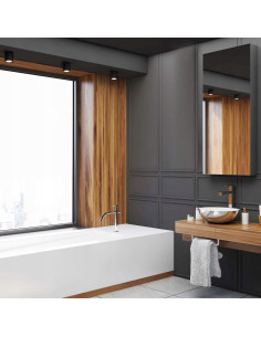 Nowoczesny czarny spot sufitowy FARO XL do łazienki, tarasu i balkonu - minimalistyczne oświetlenie w stylu premium 2