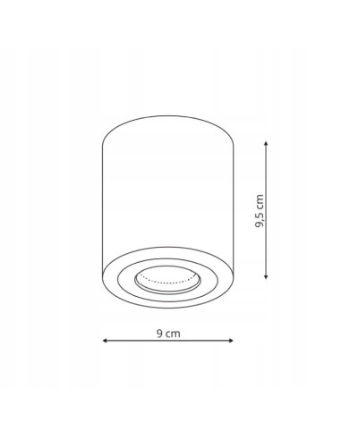 Nowoczesny czarny spot sufitowy FARO XL do łazienki, tarasu i balkonu - minimalistyczne oświetlenie w stylu premium