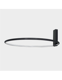 Plafon LED RING VINCENT 60 cm - nowoczesna lampa sufitowa w czarnym kolorze, idealna do salonu i jadalni