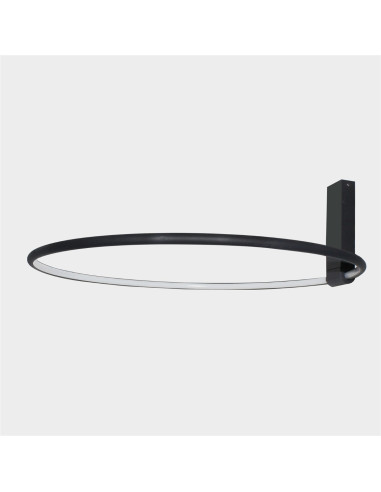 Plafon LED RING VINCENT 60 cm - nowoczesna lampa sufitowa w czarnym kolorze, idealna do salonu i jadalni