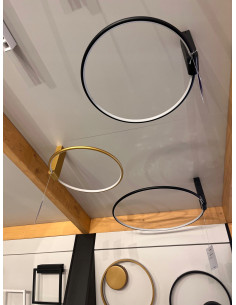 Plafon LED RING VINCENT 60 cm - nowoczesna lampa sufitowa w czarnym kolorze, idealna do salonu i jadalni 2
