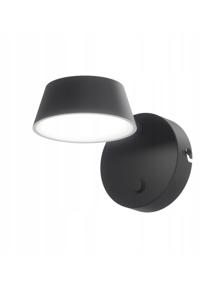 Kinkiet Timo Parette Nero CCT - nowoczesna lampa LED z regulacją barwy światła do eleganckich wnętrz