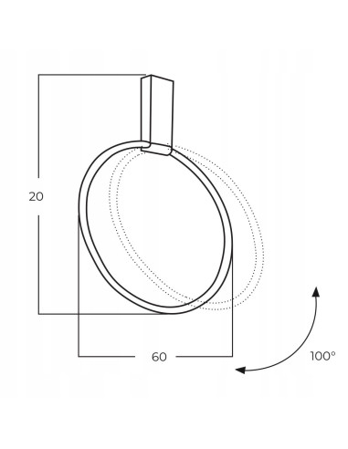 Plafon LED RING VINCENT 60 cm - nowoczesna lampa sufitowa w czarnym kolorze, idealna do salonu i jadalni