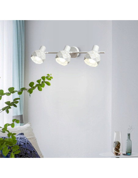 Kinkiet Reus - Nowoczesny metalowy spot z ruchomymi reflektorami w eleganckiej bieli do każdego wnętrza