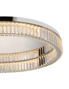 Plafon sufitowy SPARK TOP 80 DIMM - nowoczesne eleganckie oświetlenie LED do salonu i hotelu w chromie 2