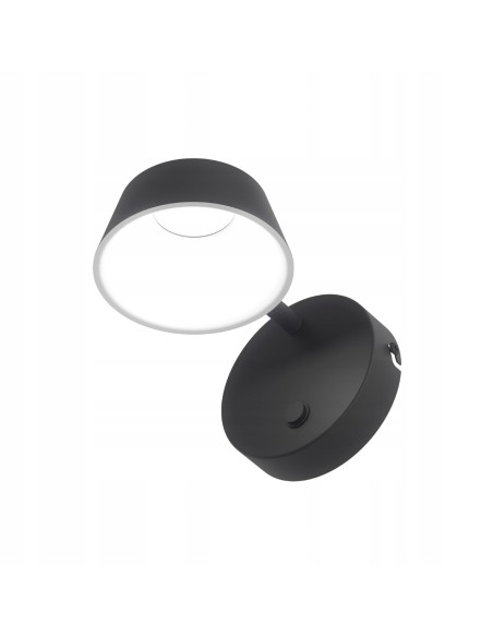 Kinkiet Timo Parette Nero CCT - nowoczesna lampa LED z regulacją barwy światła do eleganckich wnętrz