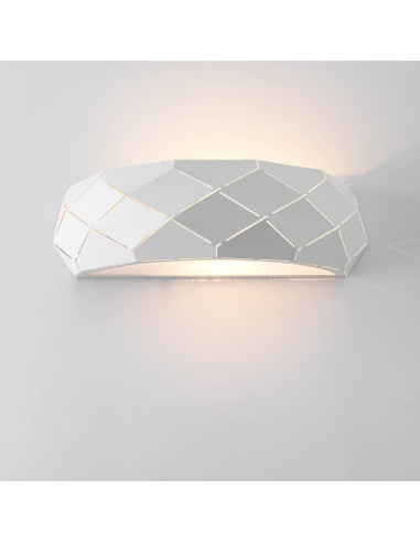 Kinkiet Reus Nowoczesny z Giętej Blachy - Biały Okrągły, Minimalistyczny, E27, 40W, Ścienny, Design Glamour