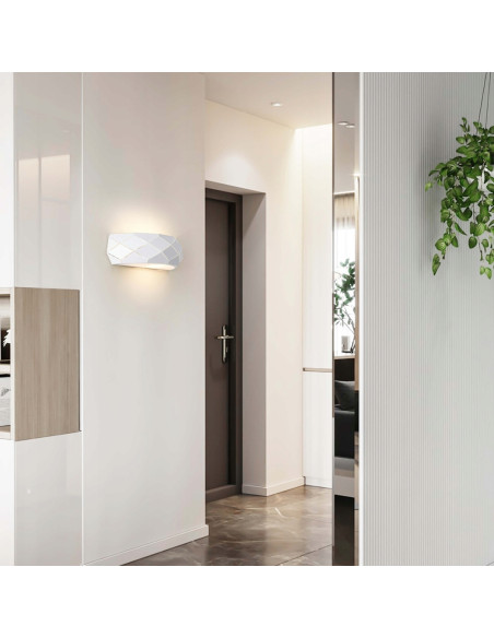 Kinkiet Reus Nowoczesny z Giętej Blachy - Biały Okrągły, Minimalistyczny, E27, 40W, Ścienny, Design Glamour